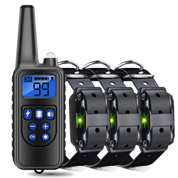 800m Remote Control Stop Barker Dog Trainer Smart Anti-Disturbance Vibration Collar, With 1 Collar, With 2 Collars, With 3 Collars