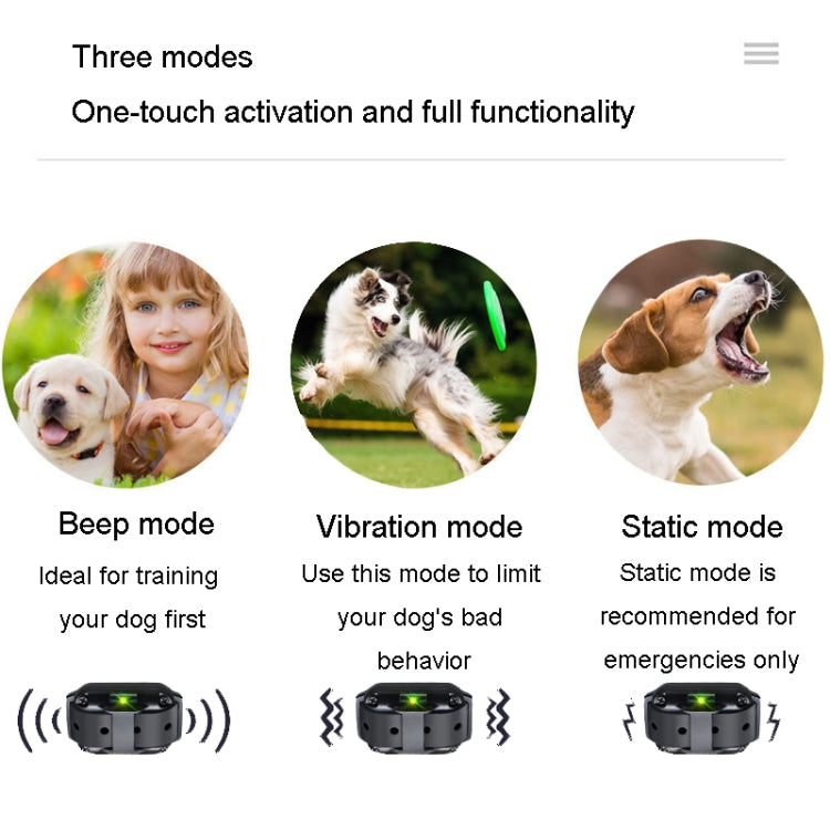 800m Remote Control Stop Barker Dog Trainer Smart Anti-Disturbance Vibration Collar, With 1 Collar, With 2 Collars, With 3 Collars