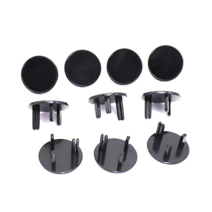 UK 3-Hole Baby Socket Protection Cover, Round Black, Round Transparent, Pear Shaped White