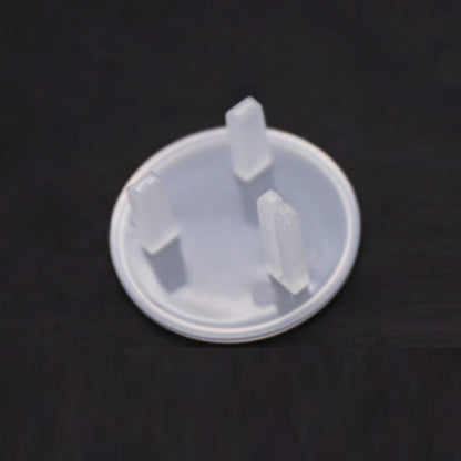 UK 3-Hole Baby Socket Protection Cover, Round Black, Round Transparent, Pear Shaped White
