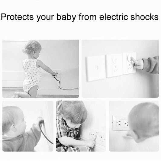 UK 3-Hole Baby Socket Protection Cover, Round Black, Round Transparent, Pear Shaped White