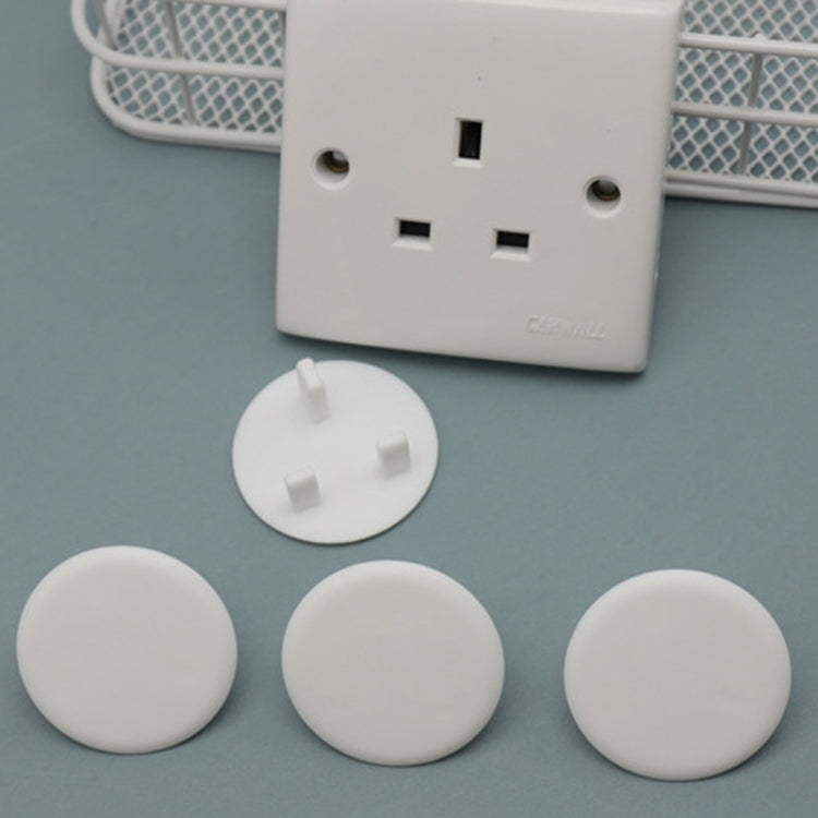 UK 3-Hole Baby Socket Protection Cover, Round Black, Round Transparent, Pear Shaped White
