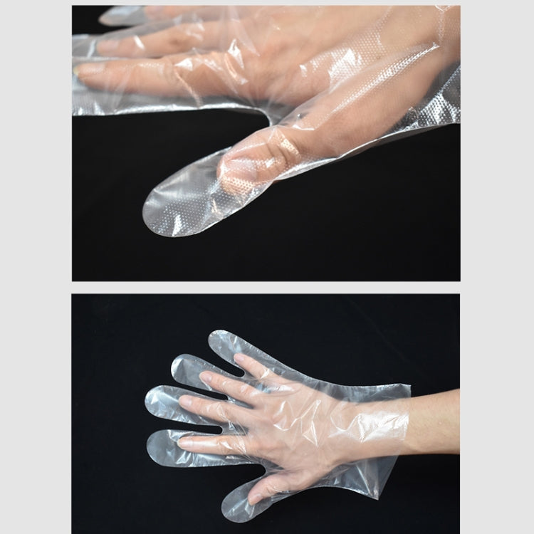 Disposable Gloves Transparent Food Catering Protective Glove, 1000pcs Standard 0.6g, 100pcs Thicked 0.8g