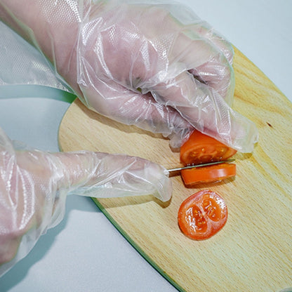 Disposable Gloves Transparent Food Catering Protective Glove, 1000pcs Standard 0.6g, 100pcs Thicked 0.8g