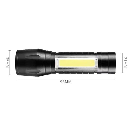 Mini Portable Flashlight Strong Light Charging Durable LED Light, With Side Light