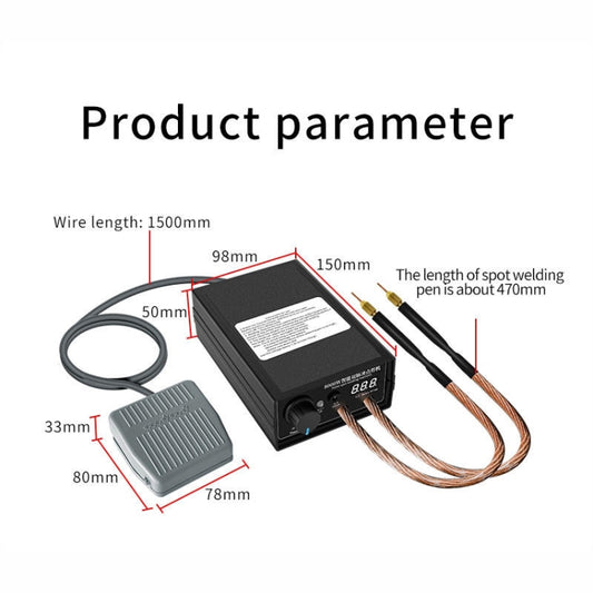 8000W High Power 18650 Battery Handheld Spot Welding Machine, Automatic Version US Plug, Automatic Version EU Plug, Footswitch Version US Plug, Footswitch Version EU Plug