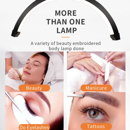 LED Half Moon Beauty Lamp Manicure Eyebrow Tattoos Eyelash Fill Light, UK Plug