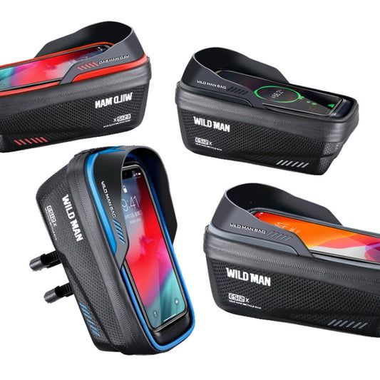 WILD MAN ES12X 1LEVA Hard Shell Bicycle Bag Cycling Phone Touch Screen Front Beam Bag