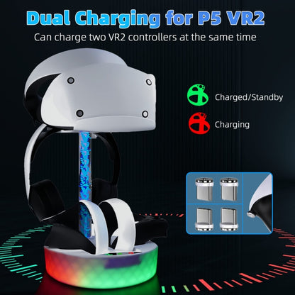 For PS VR2 iplay Colorful Charging Storage Rack Handle Magnetic Charging Base
