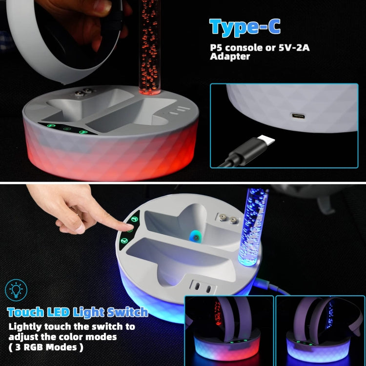 For PS VR2 iplay Colorful Charging Storage Rack Handle Magnetic Charging Base