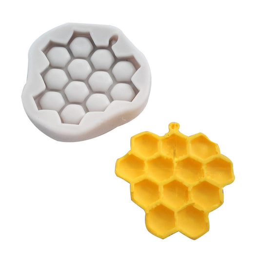 Honeycomb Block Textured Silicone Mold Bee Fondant Chocolate Cake Mold, Mk-2019 Light Gray, Mk-2340 Light Gray, Mk-2373 Pink, Mk-2373 Light Gray