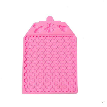 Honeycomb Block Textured Silicone Mold Bee Fondant Chocolate Cake Mold, Mk-2019 Light Gray, Mk-2340 Light Gray, Mk-2373 Pink, Mk-2373 Light Gray