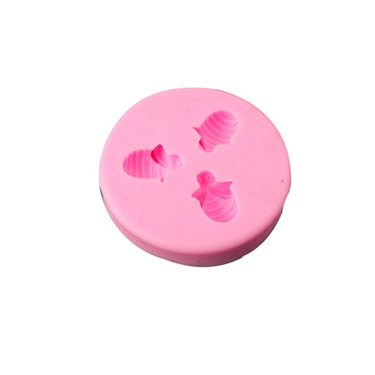 Little Bee Silicone Mold Fondant Chocolate Cake Mold, Mk-3171 Pink, Mk-3171 Light Gray, Mk-3172 Pink, Mk-3172 Light Gray
