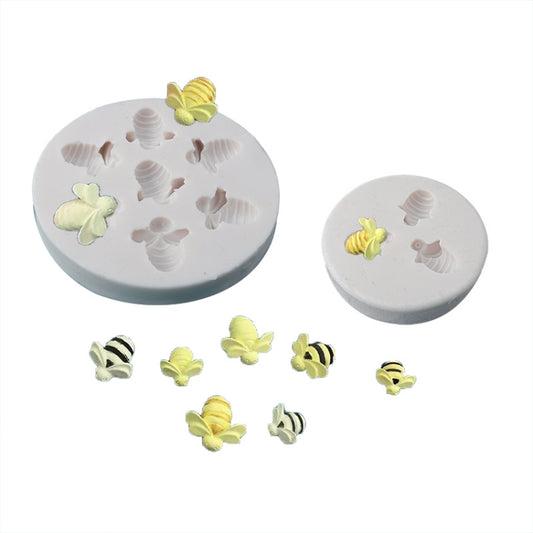 Little Bee Silicone Mold Fondant Chocolate Cake Mold, Mk-3171 Pink, Mk-3171 Light Gray, Mk-3172 Pink, Mk-3172 Light Gray