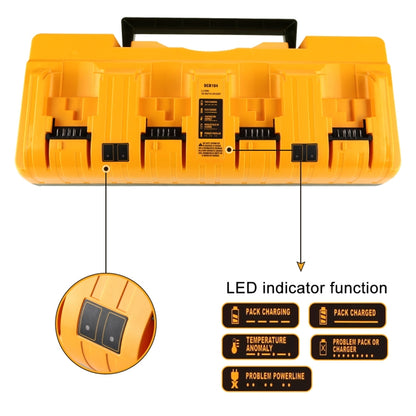 DCB104 Portable Fast Charger 12V-20V Electric Tool Lithium Battery Charger, For Dewalt DCB127 / DCB200 / DCB205 / DCB206, US, EU, UK, AU