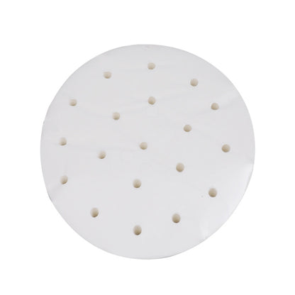 100pcs /Pack Steamer Paper Non-Stick Disposable Grease-Proof Paper Round Air Fryer Pad, 6 Inches (15.2cm), 7 Inches (17.78cm), 8 Inches (20.3cm), 9 Inches (22.86cm)