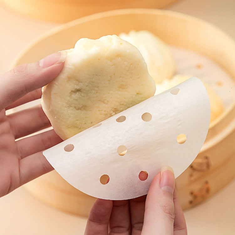 100pcs /Pack Steamer Paper Non-Stick Disposable Grease-Proof Paper Round Air Fryer Pad, 6 Inches (15.2cm), 7 Inches (17.78cm), 8 Inches (20.3cm), 9 Inches (22.86cm)