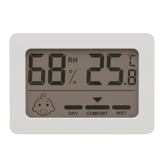 Household Indoor Mini Electronic Temperature And Humidity Meter With Stand, Rectangle