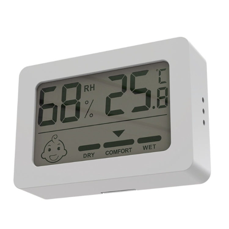 Household Indoor Mini Electronic Temperature And Humidity Meter With Stand, Rectangle