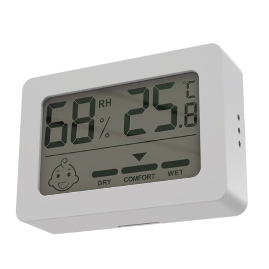 Household Indoor Mini Electronic Temperature And Humidity Meter With Stand, Rectangle