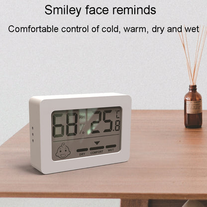 Household Indoor Mini Electronic Temperature And Humidity Meter With Stand, Rectangle