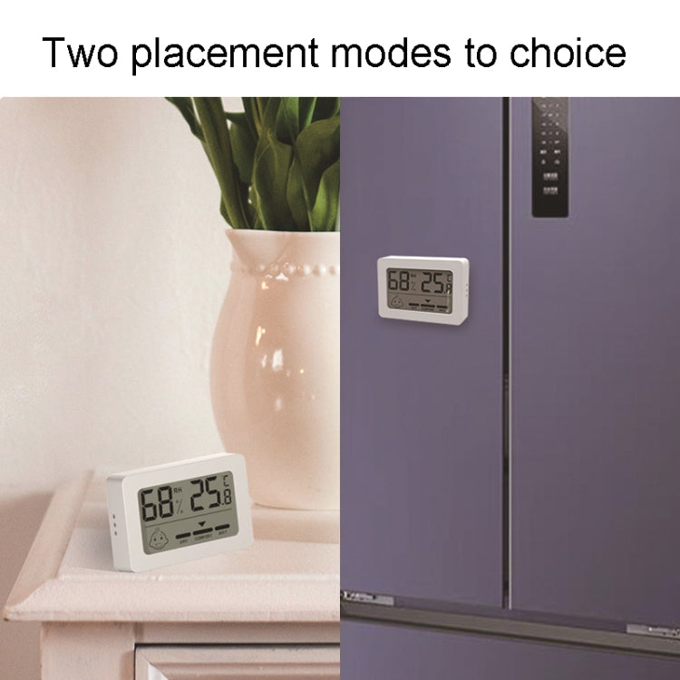 Household Indoor Mini Electronic Temperature And Humidity Meter With Stand, Rectangle