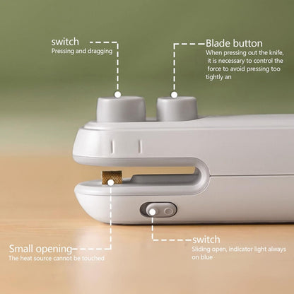 Small 2-in-1 Rechargeable Magnetic Snack Sealer Household Mini Sealing Machine
