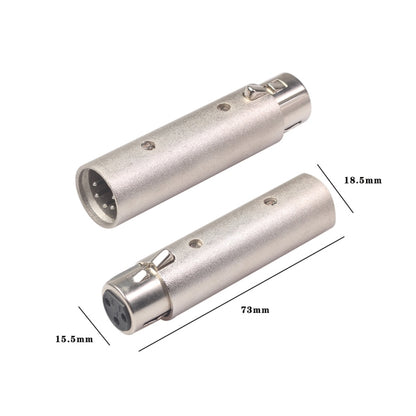 Zinc Alloy Shell Large 3Pin Female XLR to 5Pin XLR Male DMX Signal Lamp XLR Adapter