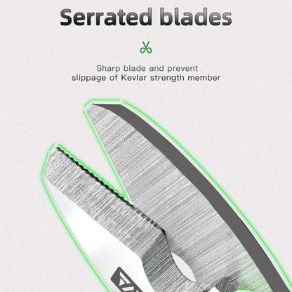 KomShine Stainless Steel Kevlar Serrated Fiber Optic Stripping Scissors, KS-K2