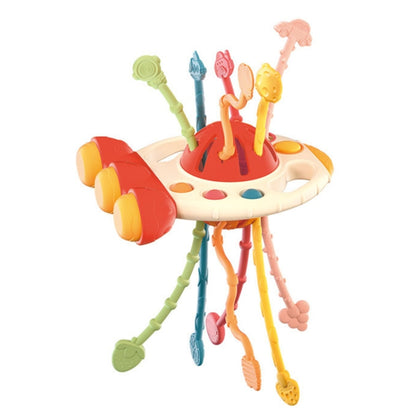Baby Puzzle Fun Finger Pumping Toys Enlightenment Early Teaching Toys, Octopus (Blue), Octopus (Red), Cartoon Crab (Orange), Cartoon Crab (Green), Rocket (Blue), Rocket (Red), Flying Sword (Red), Flying Sword (White), Crab, Space Ship, Mobile Phone Rab...