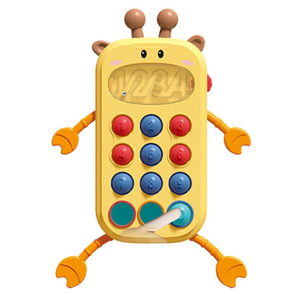 Baby Puzzle Fun Finger Pumping Toys Enlightenment Early Teaching Toys, Octopus (Blue), Octopus (Red), Cartoon Crab (Orange), Cartoon Crab (Green), Rocket (Blue), Rocket (Red), Flying Sword (Red), Flying Sword (White), Crab, Space Ship, Mobile Phone Rab...