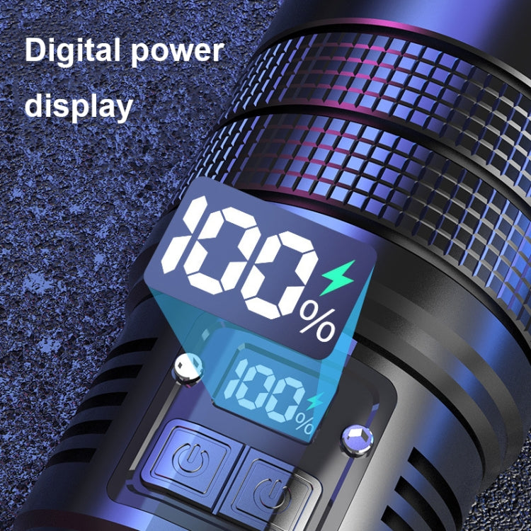 X9 Outdoor White Laser Digital Display Zoom Flashlight Long Range Lighting Flashlight, X9