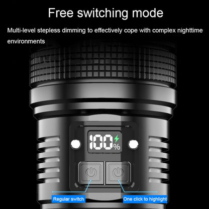 X9 Outdoor White Laser Digital Display Zoom Flashlight Long Range Lighting Flashlight, X9