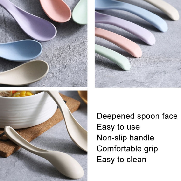 5pcs Wheat Straw Plastic Baby Small Spoon