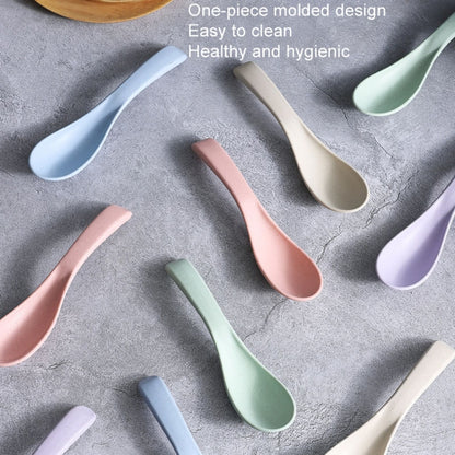 5pcs Wheat Straw Plastic Baby Small Spoon