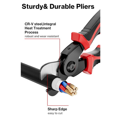 5 In 1  Combination Interchangeable Head Pliers Kit General Repair Screwdriver Pliers, Red Black, White Brown