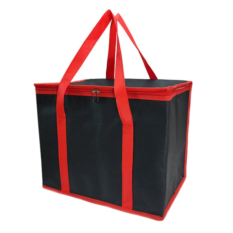 Non-Woven Bento Aluminum Foil Thermal Bag Takeaway Lunch Bag With Bottom Plate, 41x26x33cm