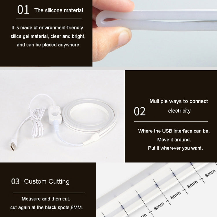2m LED Body Sensor Flexible Light Strip Smart Sensor USB Light Strip