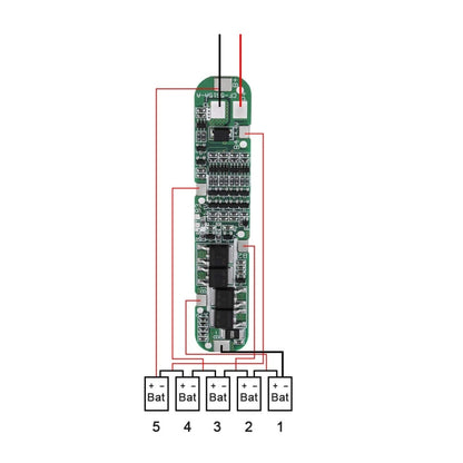 5 Strings 18.5V 18650 Lithium Battery Protection Board Anti-overcharge Overdischarge 21V Solar Battery Protection Board