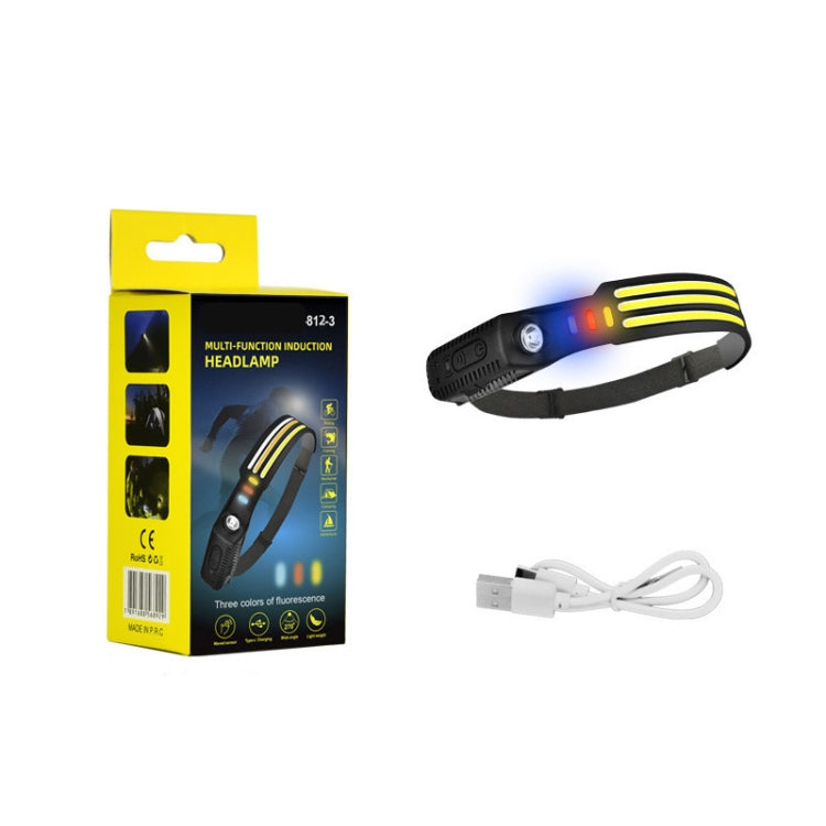 Sensor Headlight Rechargeable Outdoor Camping Fishing Lantern, 812-2, 812-3