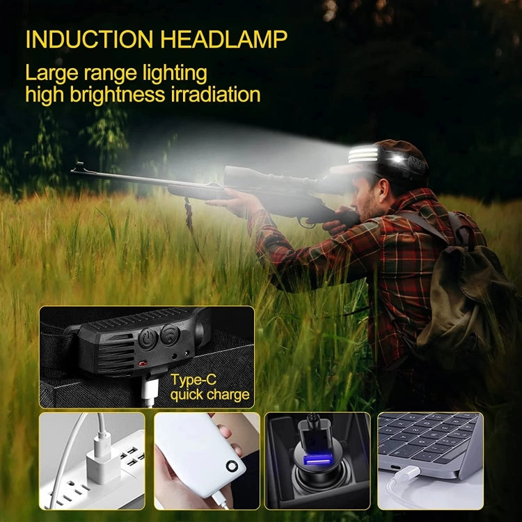 Sensor Headlight Rechargeable Outdoor Camping Fishing Lantern, 812-2, 812-3