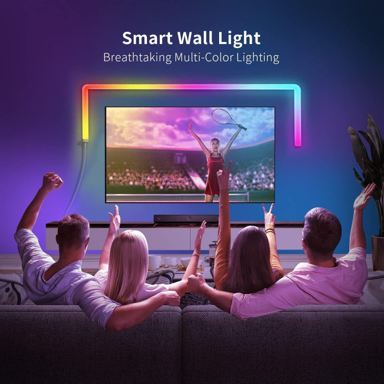 12V RGBIC Splicing Wall Light Intelligent Remote Control Indoor Decorative Ambient Lights, 4pcs+3 Corners Bluetooth, 8pcs+4 Corners Bluetooth, 4pcs+3 Corners WiFi, 8pcs+4 Corners WiFi
