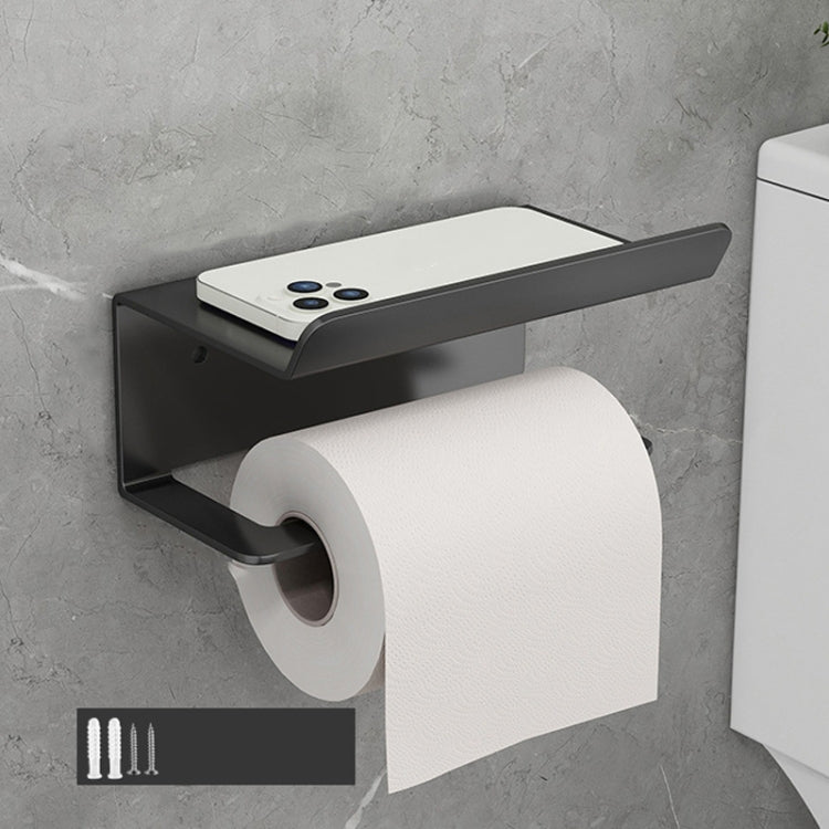 Stainless Steel Bathroom Roll Paper Holder No-Punch Cell Phone Storage Shelf, Phone Rack (White), Paper Rack (White）, Phone Rack (Black), Paper Rack (Black), Phone Rack (Gray), Paper Rack (Gray)