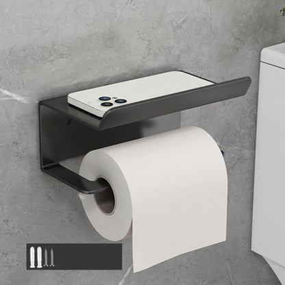 Stainless Steel Bathroom Roll Paper Holder No-Punch Cell Phone Storage Shelf, Phone Rack (White), Paper Rack (White）, Phone Rack (Black), Paper Rack (Black), Phone Rack (Gray), Paper Rack (Gray)