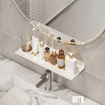 Faucet Rack Home Bathroom Vanity Shelf No Hole Storage Shelf, 30cm (White), 40cm (White), 50cm (White), 30cm (Black), 40cm (Black), 50cm (Black), 30cm (Gray), 40cm (Gray), 50cm (Gray), 50cm U-shaped (White), 50cm U-shaped (Black), 50cm U-shaped (Gray)