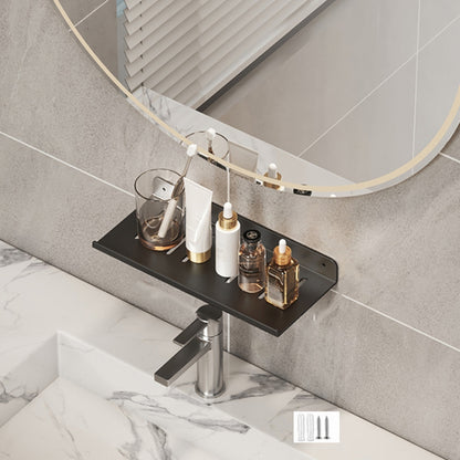 Faucet Rack Home Bathroom Vanity Shelf No Hole Storage Shelf, 30cm (White), 40cm (White), 50cm (White), 30cm (Black), 40cm (Black), 50cm (Black), 30cm (Gray), 40cm (Gray), 50cm (Gray), 50cm U-shaped (White), 50cm U-shaped (Black), 50cm U-shaped (Gray)