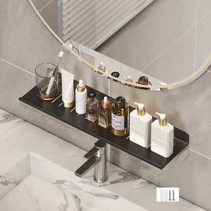 Faucet Rack Home Bathroom Vanity Shelf No Hole Storage Shelf, 30cm (White), 40cm (White), 50cm (White), 30cm (Black), 40cm (Black), 50cm (Black), 30cm (Gray), 40cm (Gray), 50cm (Gray), 50cm U-shaped (White), 50cm U-shaped (Black), 50cm U-shaped (Gray)