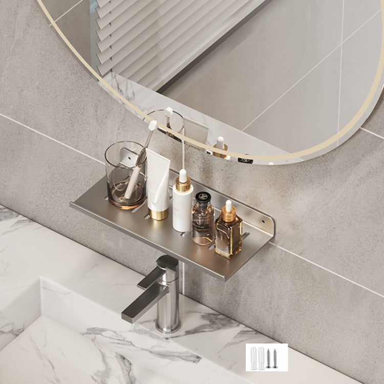 Faucet Rack Home Bathroom Vanity Shelf No Hole Storage Shelf, 30cm (White), 40cm (White), 50cm (White), 30cm (Black), 40cm (Black), 50cm (Black), 30cm (Gray), 40cm (Gray), 50cm (Gray), 50cm U-shaped (White), 50cm U-shaped (Black), 50cm U-shaped (Gray)