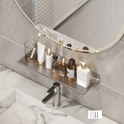 Faucet Rack Home Bathroom Vanity Shelf No Hole Storage Shelf, 30cm (White), 40cm (White), 50cm (White), 30cm (Black), 40cm (Black), 50cm (Black), 30cm (Gray), 40cm (Gray), 50cm (Gray), 50cm U-shaped (White), 50cm U-shaped (Black), 50cm U-shaped (Gray)