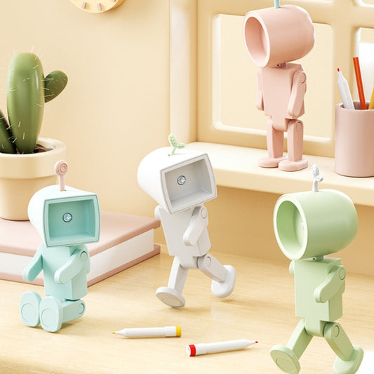 Mini Astronaut Magnetic LED Night Light Desktop Building Block Ornaments Desk Lamp, Round White, Round Pink, Round Blue, Round Green, Square White, Square Pink, Square Blue, Square Green
